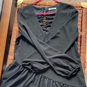 Black long sleeved dress